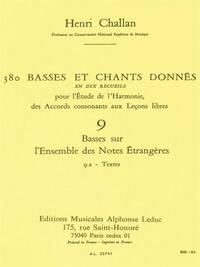HENRI CHALLAN: 380 FIGURED BASS EXERCISES (9)