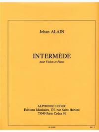 JEHAN ARISTE ALAIN: INTERMEDE (VIOLIN & PIANO)
