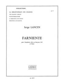 SERGE LANCEN: FARNIENTE (SAXOPHONE-ALTO & PIANO)