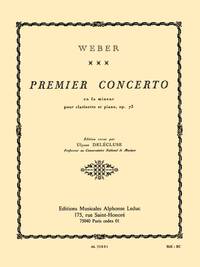 WEBER DELECLUSE CONCERTO IN F MINOR NO 1 CLARINET & PIANO BOOK