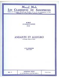 JOHANN SEBASTIAN BACH: ANDANTE ET ALLEGRO (CLASSIQUES NO.97) (SAXOPHONE-ALTO & PIANO)