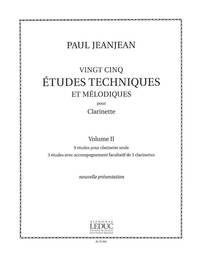 PAUL JEANJEAN: 25 ETUDES TECHNIQUES ET MELODIQUES VOL.2