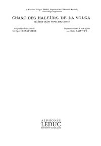 X CHANT DES HALEURS DE LA VOLGA 3 PART A CAPPELLA CHORAL