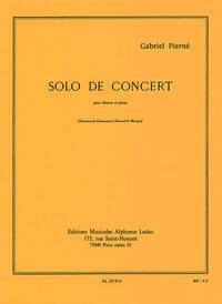 GABRIEL PIERNE - SOLO DE CONCERT POUR BASSON ET PIANO.