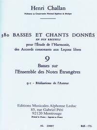 HENRI CHALLAN: 380 FIGURED BASS EXERCISES (9C)