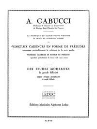 AGOSTINO GABUCCI: 26 CADENCES EN FORME DE PRELUDES (CLARINET SOLO)