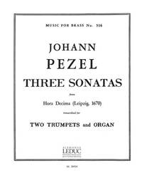 JOHANN CHRISTOPH PEZEL: 3 SONATAS NO.25, NO.22 & NO.30 'HORA DECIMA' (TRUMPETS 2 & ORGAN) TROMPETTE