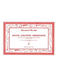 WERDIN JOUER CHANTER IMPROVISER VOL 2 DESCANT RECORDER & PERCUSSION BK