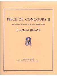 JEAN MICHEL DEFAYE: PIECE DE CONCOURS 2 (TRUMPET & PIANO) TROMPETTE