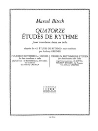 MARCEL BITSCH : 14 ETUDES DE RYTHME - TROMBONE OU TUBA