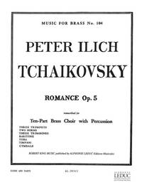 PIOTR ILICH TCHAIKOVSKY: ROMANCE OP.5 IN F MINOR (ENSEMBLE-BRASS 8 OR MORE)