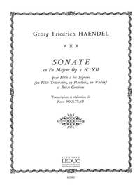 GEORG FRIEDRICH HANDEL: SONATA OP.1, NO.12 IN F MAJOR (RECORDER & CONTINUO)