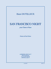 DUTILLEUX: SAN FRANCISCO NIGHT VOIX MOYENNE ET PIANO (DEGRE 8)