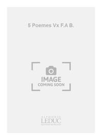 PENDLETON ED. 5 POEMES VX F. A B. RECORDER & PERCUSSION SCORE
