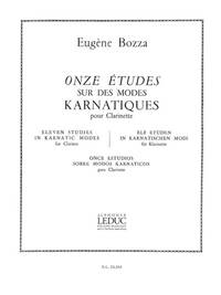 EUGENE BOZZA: 11 ETUDES SUR LES MODES KARNATIQUES (CLARINET SOLO)