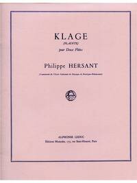 PHILIPPE HERSANT: KLAGE (FLUTES 2)