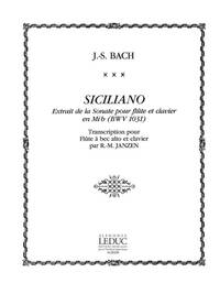 JOHANN SEBASTIAN BACH: SICILIENNE (RECORDER & PIANO)