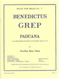 BENEDICTUS GREP: PADUANA (QUINTET-BRASS)