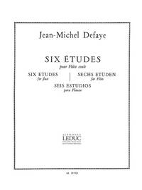 JEAN MICHEL DEFAYE: 6 ETUDES (FLUTE SOLO)