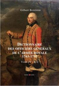 Dictionnaire des officiers généraux de l'armée royale 1763-1792