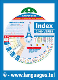 Index (2400 verbs) of Mappeverbe fast track to French verb forms in 90 verbs-Ebook in paper version
