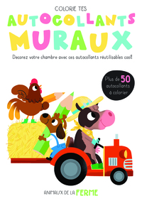 COLORIE TES AUTOCOLLANTS MURAUX ANIMAUX DE LA FERME - DECORE TA CHAMBRE AVEC CES AUTOCOLLANTS REUTIL