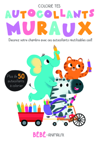 COLORIE TES AUTOCOLLANTS MURAUX BEBE ANIMAUX - DECORE TA CHAMBRE AVEC CES AUTOCOLLANTS REUTILISABLES