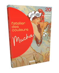 L'ATELIER DES COULEURS - MUCHA - 20 CARTES A COLORIER