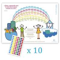 AFFICHE CAREME 7 ANS ET + - LOT DE 10 - JESUS, APPRENDS-MOI A VIVRE SUR LA TERRE COMME AU CIEL