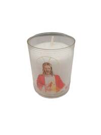 Veilleuse diamètre 50 mm - H 65 mm - O Seigneur Jésus-Christ