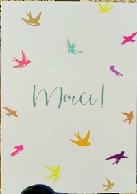 CARTE + ENVELOPPE SOUS CELLOPHANE - MERCI COLOMBES - LOT DE 10