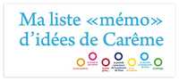 MEMO DE CAREME 30 ANS ET +  - LOT DE 10 - LISTE DA IDEES DE CAREME