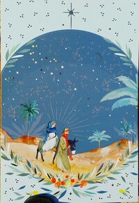 CARTE DE VOEUX + ENVELOPPE SOUS CELLOPHANE - FUITE EN EGYPTE - LOT DE 10