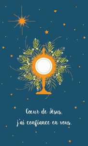 LOT DE 25 CARTES "COEUR DE JESUS, J'AI CONFIANCE"