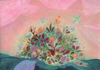 Lot de 10 cartes simple vernis selectif "caché" avec enveloppe sous cellophane