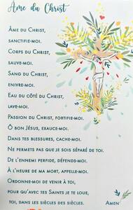 PRIERE "AME DU CHRIST" - VERNIS SELECTIF - 25 EX