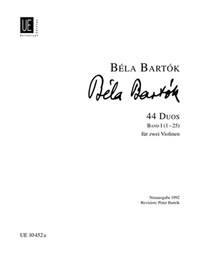 BELA BARTOK : 44 DUOS FOR TWO VIOLINS - VOLUME 1 - PIECES 1-25 - 2 VIOLONS