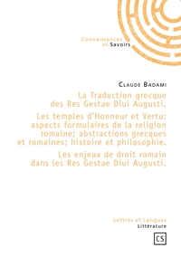 La Traduction grecque des Res Gestae Diui Augusti