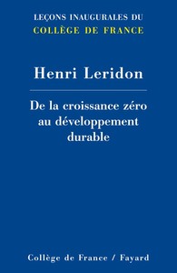 DE LA CROISSANCE ZERO AU DEVELOPPEMENT DURABLE