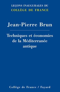 TECHNIQUES ET ECONOMIES DE LA MEDITERRANEE ANTIQUE