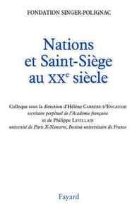 Nations et Saint-Siège au XXe siècle