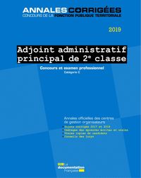 Adjoint administratif principal de 2e classe 2019 - Concours externe