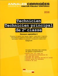 Technicien principal de 2e classe 2018 - Concours spécialités ii