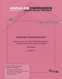 Assistant socio-éducatif 2020 - catégorie A