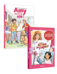 Amy pour la vie t02 + Amies de papier t01 offert - pack promo 2025