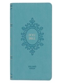 AQUA BLUE LARGE PRINT COMPACT KING JAMES VERSION BIBLE