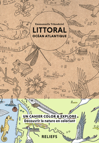 CAHIER A COLORIER  LITTORAL OCEAN ATLANTIQUE