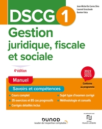 DSCG1 GESTION JURIDIQUE, FISCALE ET SOCIALE - MANUEL 2022/2023