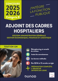 CONCOURS ADJOINT DES CADRES HOSPITALIERS 2025-2026 - GESTION ADMINISTRATION GENERALE, GESTION ECONOM