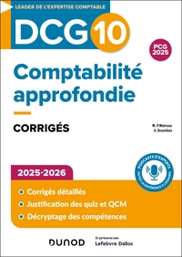 DCG 10 - Comptabilité approfondie - Corrigés 2025-2026